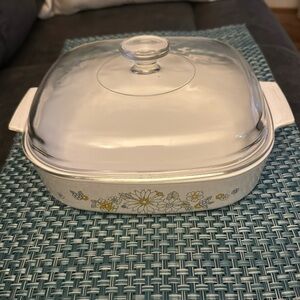 RARE Vintage Corning Ware 'Floral Bouquet' casserole dish - A-10-B